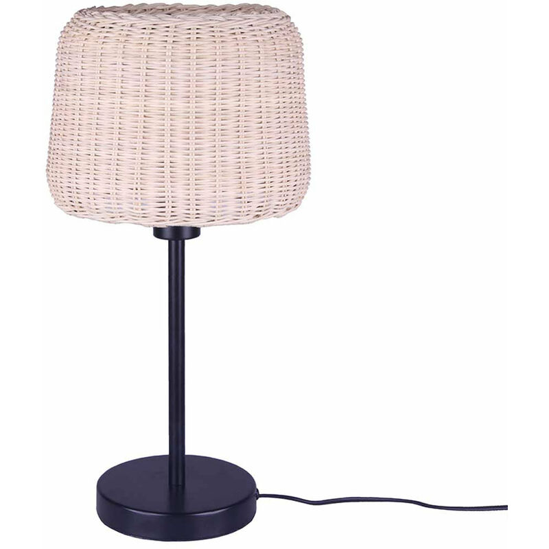 

Lámpara de mesa ISIDORA de ratán natural y metal con casquillo E27 H44 cm
