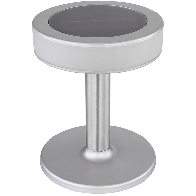 

Lámpara de mesa, lámpara solar, lámpara de exterior, lámpara de terraza, lámpara de mesa, balcón, batería a prueba de salpicaduras IP44, acero