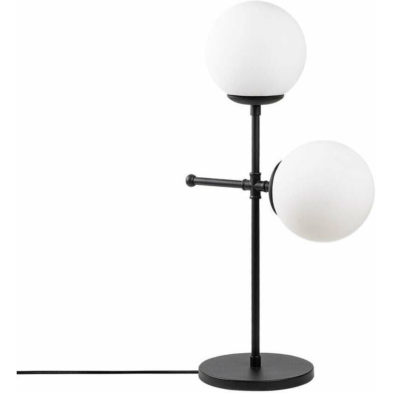 Lámpara de mesa negra con dos luces Model 8