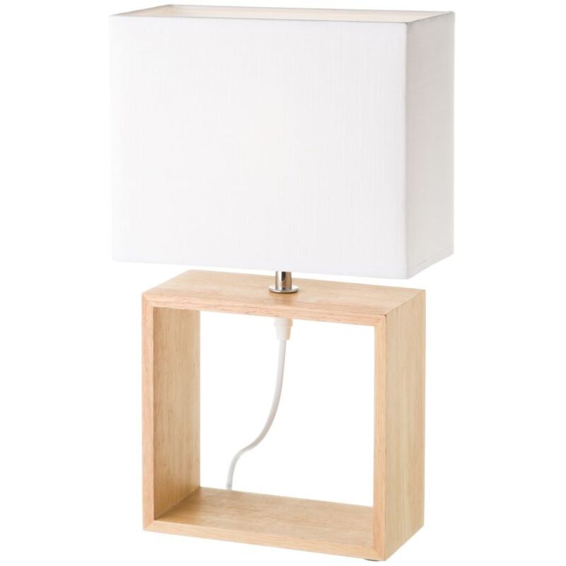 

Lámpara de mesa nórdica de madera blanca de 41x24x12 cm