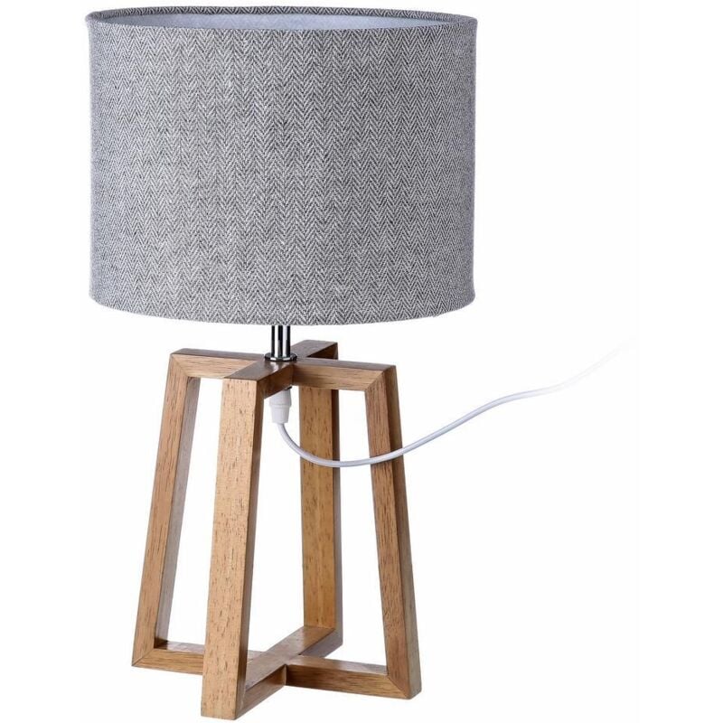 

Lámpara de mesa nórdica de madera marrón de 25x44 cm