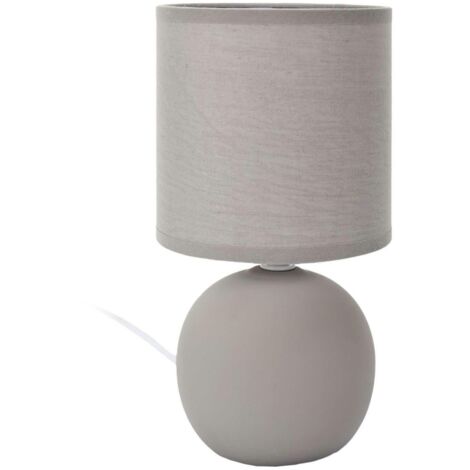 L谩mpara de mesa ORBA, gris, 25 cm, esf茅rica