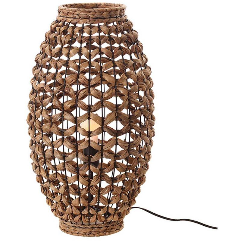 

Lámpara de mesa ROSA en jacinto de agua natural con casquillo E27 H51 cm