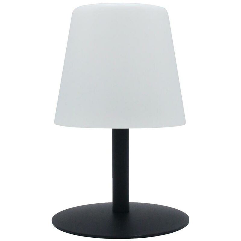 

Lámpara de mesa sin cable con base de acero negro LED blanco cálido/blanco regulable STANDY MINI Dark H25cm