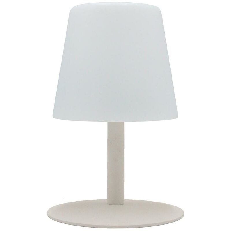 

Lámpara de mesa sin cable pie de acero crema LED blanco cálido/blanco regulable STANDY MINI Cream H25cm