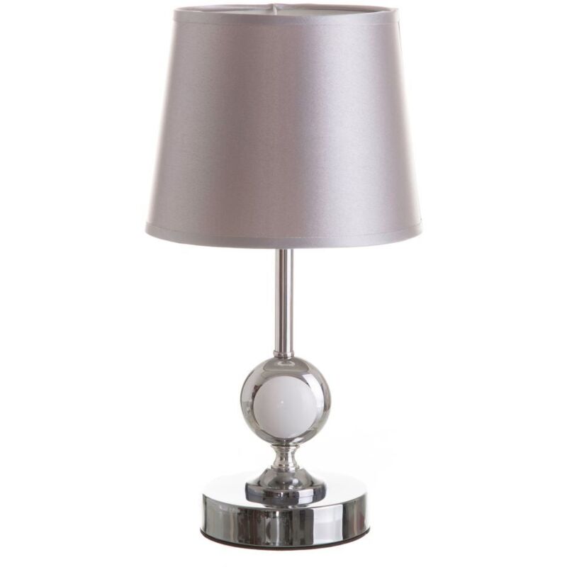 

Lolahome - Lámpara de mesita de noche moderna de porcelana plateada de34x17x17 cm