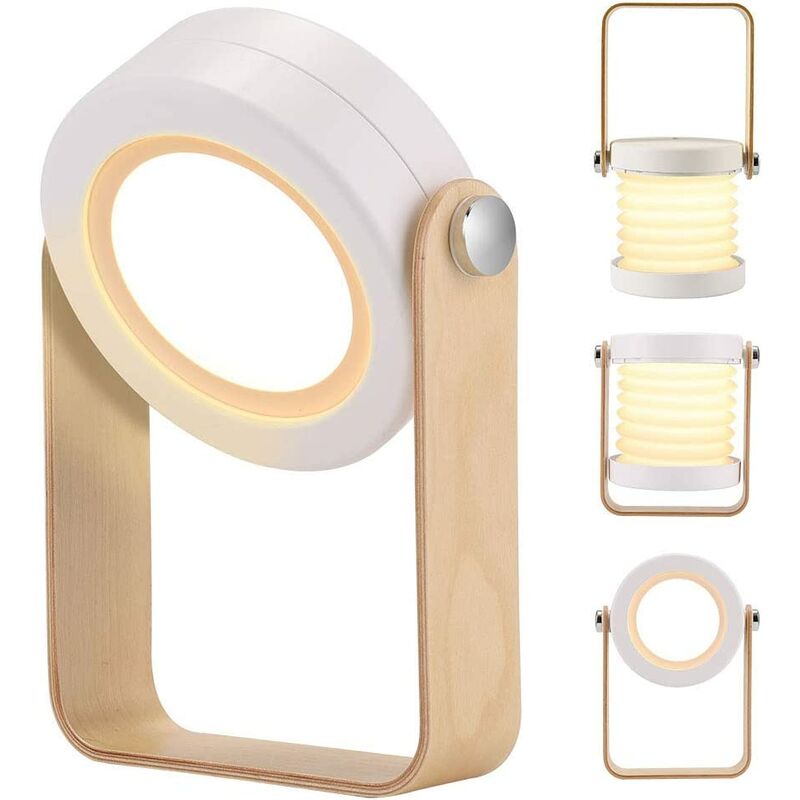 

Lámpara de noche portátil plegable Luz nocturna regulable con 3 niveles de brillo Consola táctil Luz blanca cálida Luz nocturna para habitaciones de