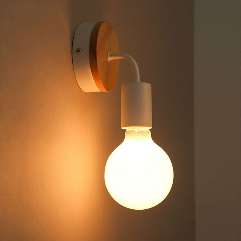 

Axhup - Apliques de pared blanco, aplique LED para pasillo abuhardillado, portalámparas E27（2 piezas ） - blanco