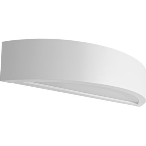 L谩mpara de pared de madera LEJA L谩mpara de semi-techo Blanco Mate
