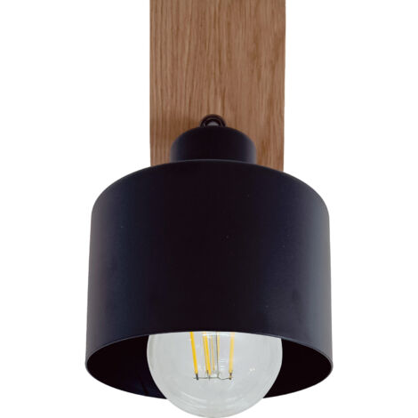 L谩mpara de pared DIANA loft madera ROBLE 1x diamante STYLISH