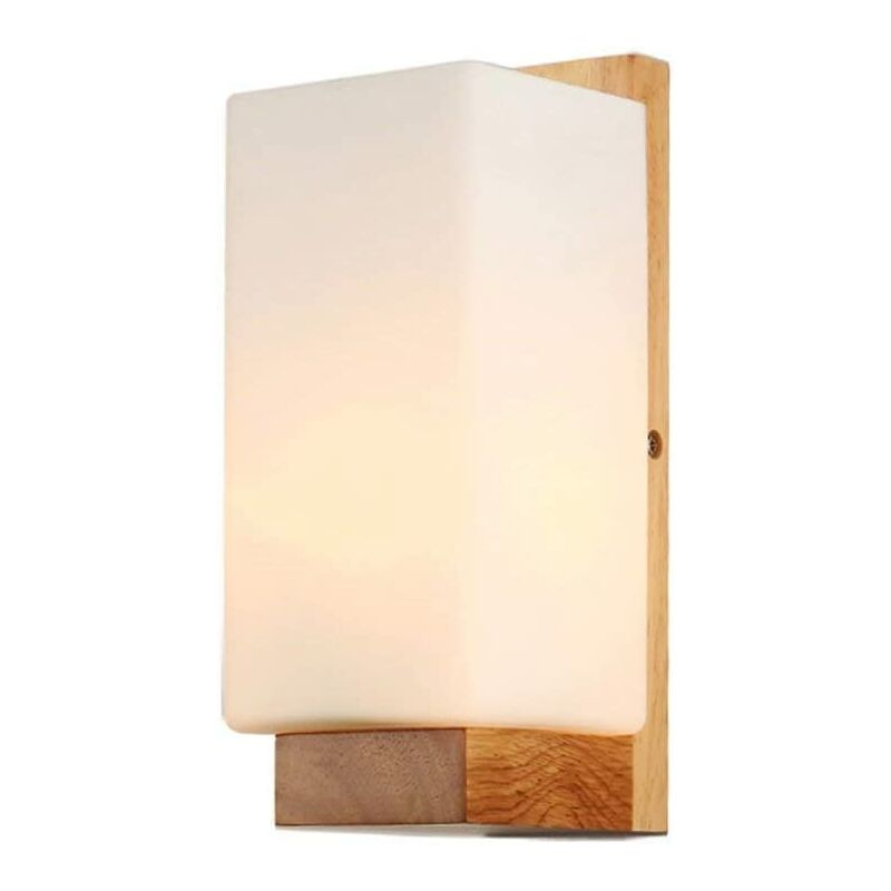 

Abcrital - Lámpara de pared interior vintage Lámpara de pared industrial Lámpara de pared Art Deco de madera Base E27 para bar, dormitorio, cocina,