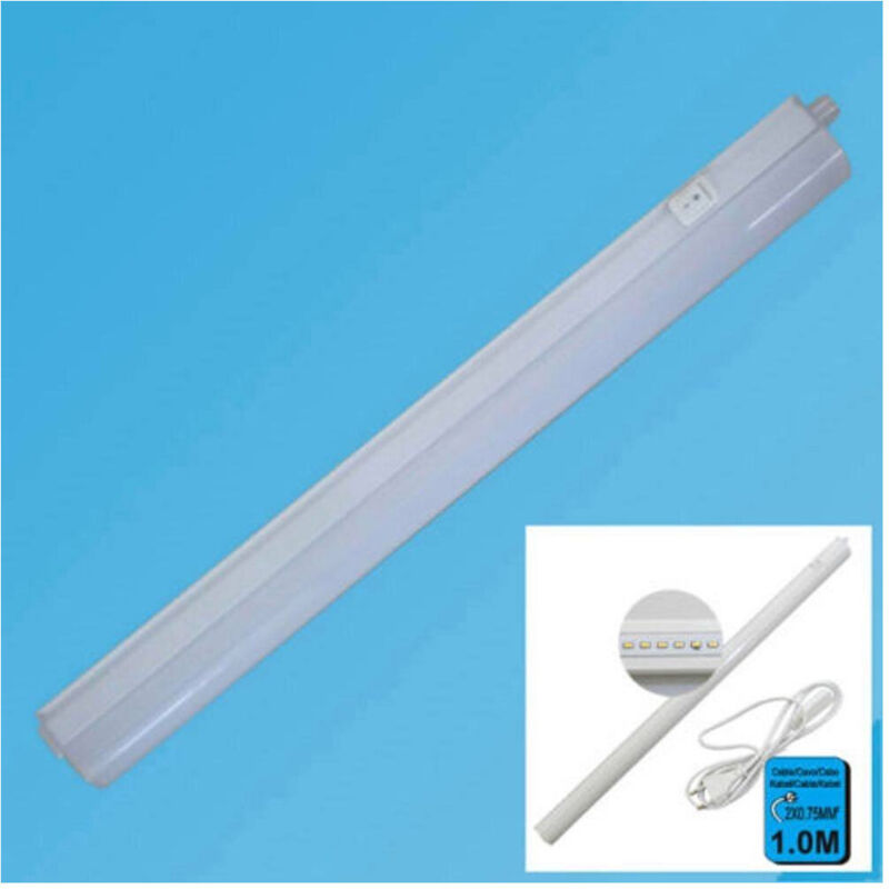 Trade Shop Traesio - Trade Shop - Lampada Led Por Muro Con 7 Watt 80 Smd 3300k Luce Calda Tubo 1 Metro -