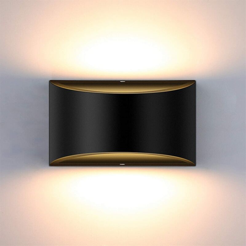 

Lámpara de pared LED de diseño moderno de 10 unidades, lámpara de pared regulable hacia arriba y abajo, luces de pared negras, luces de pared de