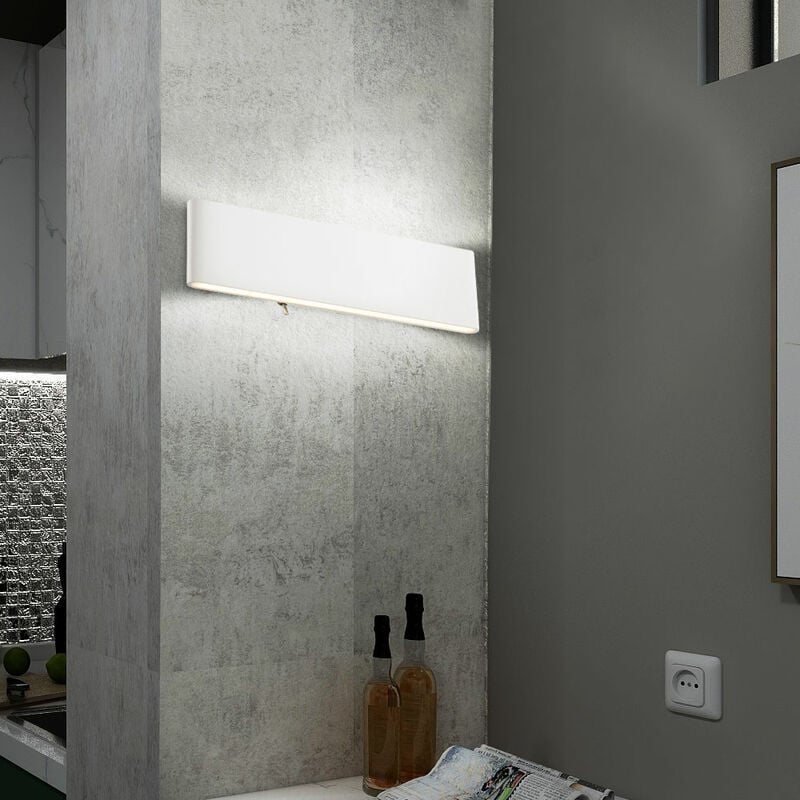 

Lámpara de pared LED Luminaria Arriba Abajo Iluminación Aluminio Interruptor de ópalo Dormitorio