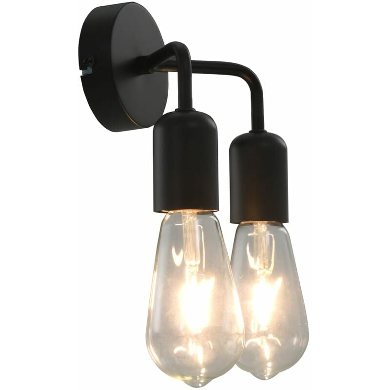 

Lámpara de pared negra E27 - Negro