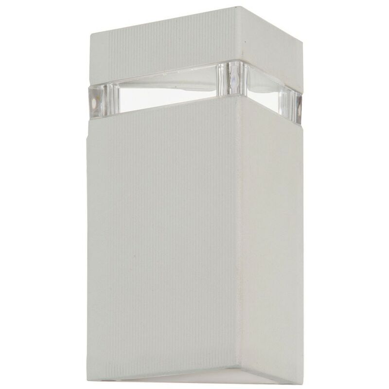 

Lámpara de pared para exteriores Lámpara de pared para exteriores aluminio blanco IP54 35 vatios blanco cálido 13,5x11x15,3 cm, jardín balcón garaje