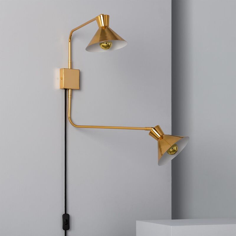 

Lámpara de Pared Siamés Dorado - Dorado