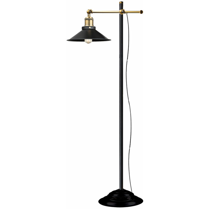 

Lámpara de pie de latón antiguo, control remoto de la sala de estar, atenuador de luz en un juego que incluye bombillas LED RGB