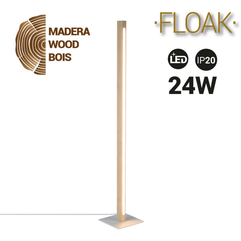 

Barcelona Led - Lámpara de pie de madera 'FLOAK' 24W dimmable