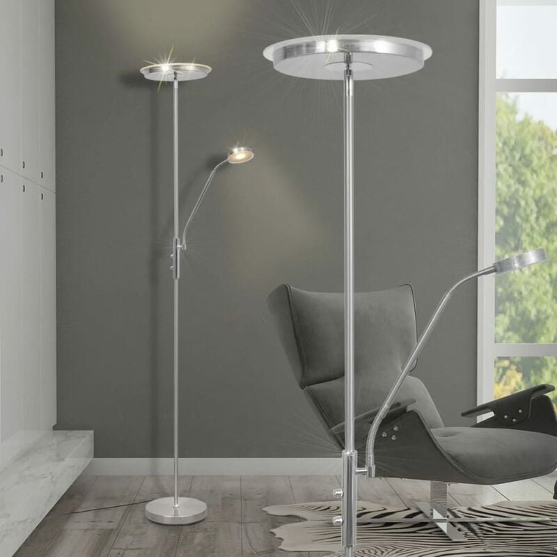 

Lámpara de pie LED regulable 23 W - Plateado