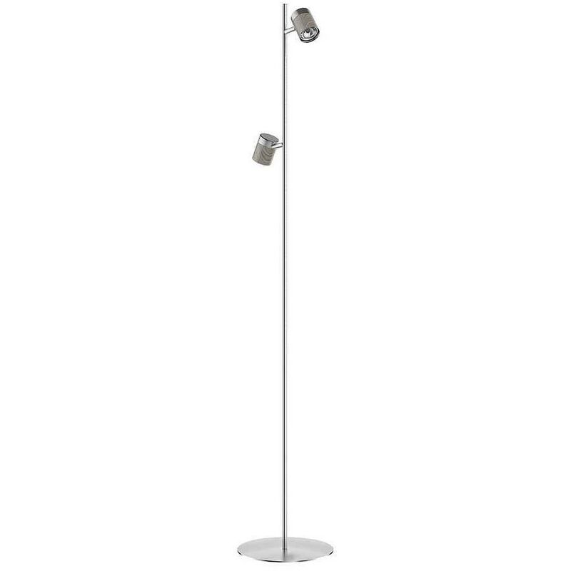 

Lámpara de pie niquel de 2 luces modelo BOLZANO - Alemar
