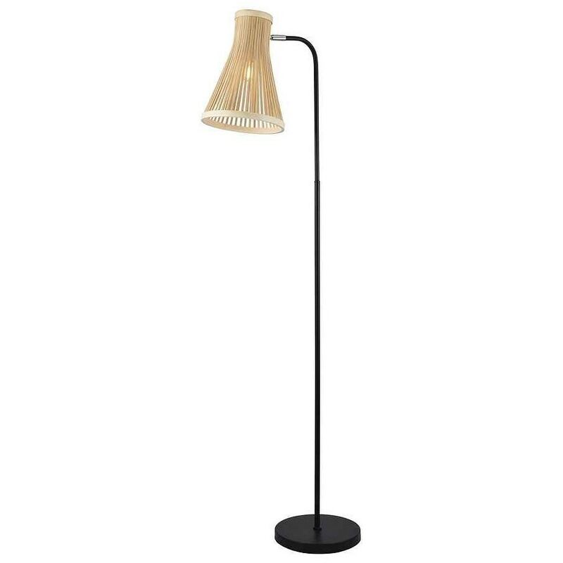 

Lámpara de pie VALAIS con pantalla madera natural - Alemar