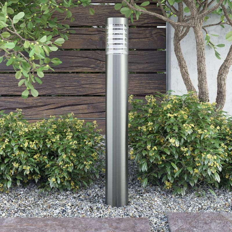 

Lámpara de poste de jardín acero inoxidable - Plateado