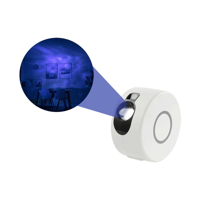

Lámpara de proyector LED Star, Proyector de luz nocturna con Ocean Wave Moon y Galaxy Star Night Light, USB recargable （blanco）