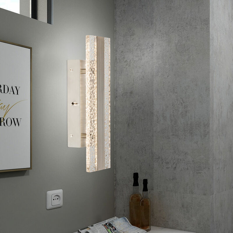 

Lámpara de punto de pared LED Luminaria Metal Níquel Matt Burbujas de aire Pasillo de la habitación del sueño
