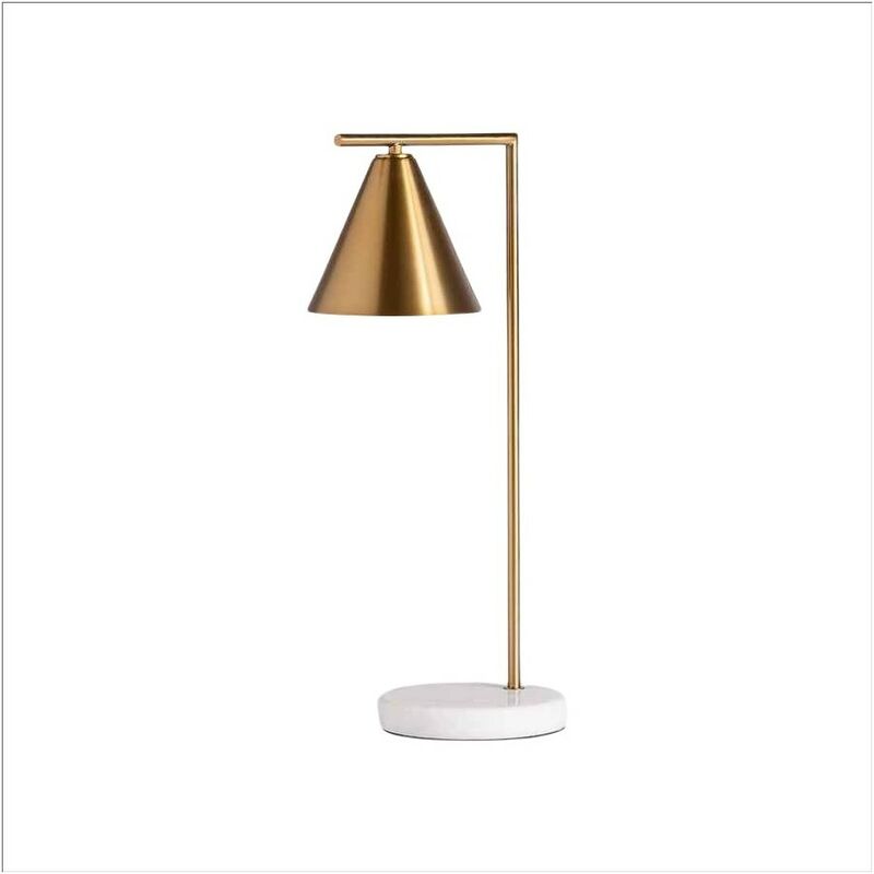 

Burkinahomedecor - Lámpara de sobremesa con base marmol blanco modelo CONO Burkina