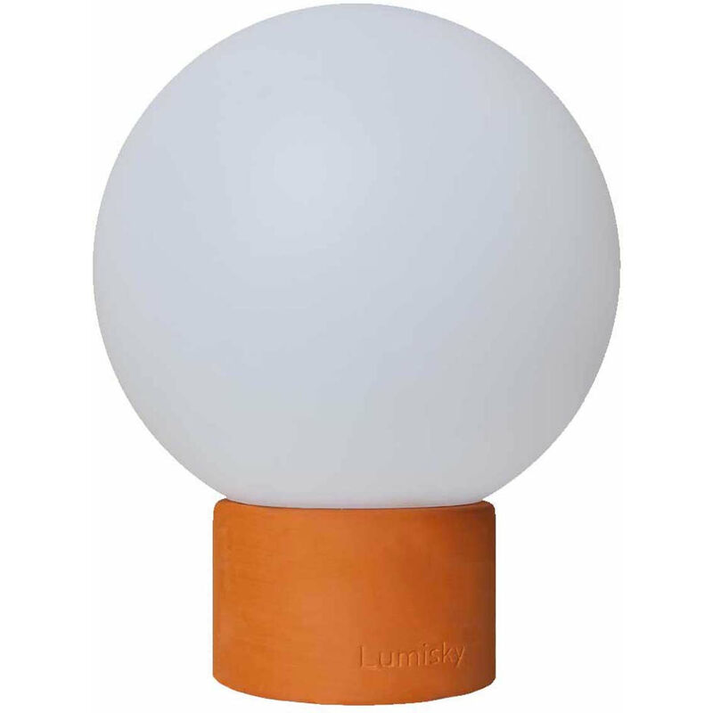 

Lámpara de sobremesa con pie de hormigón LED blanco cálido/degradable TERRA TERRE CUITE H25cm