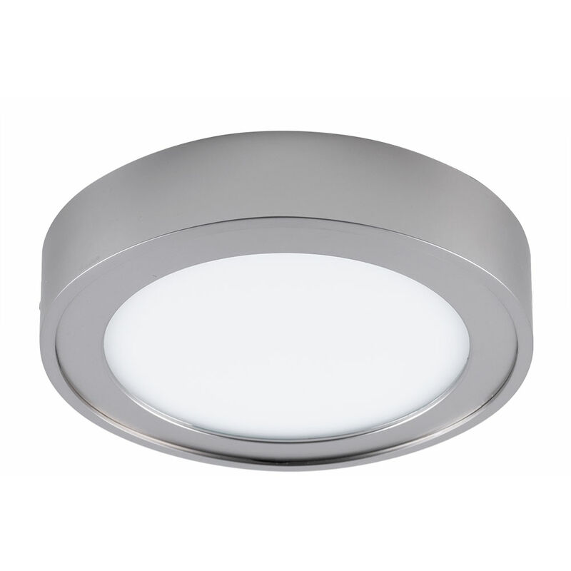 

Briloner - Lámpara de superficie, lámpara de techo, lámpara de techo, lámpara de salón, redonda, plateada, blanco neutro, metal plástico, 1x LED 12