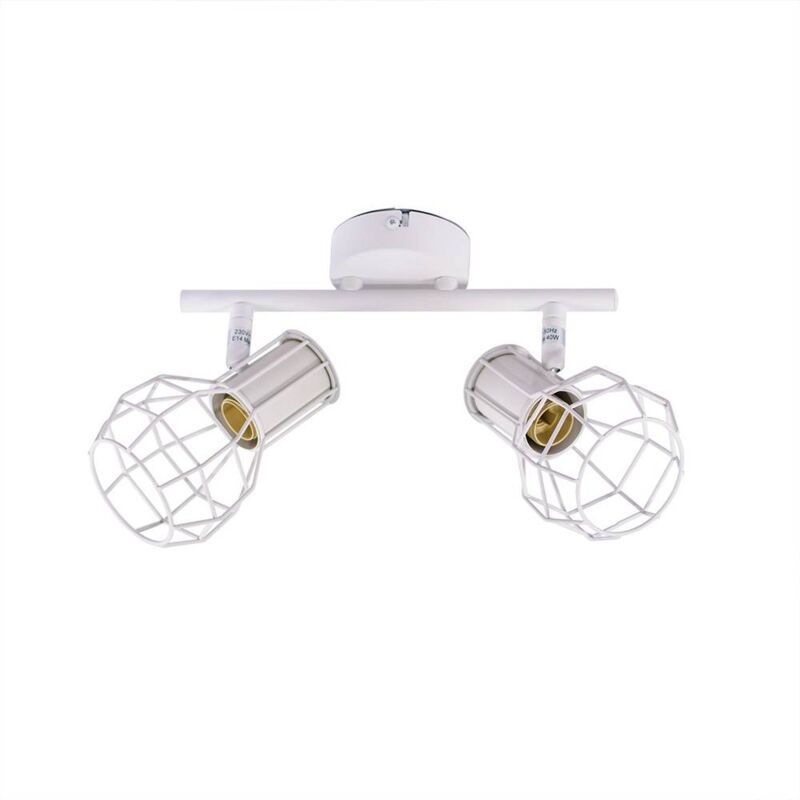 

Barcelona Led - Lámpara de techo aplique jaula 'AZOR-2' E14 | Blanco