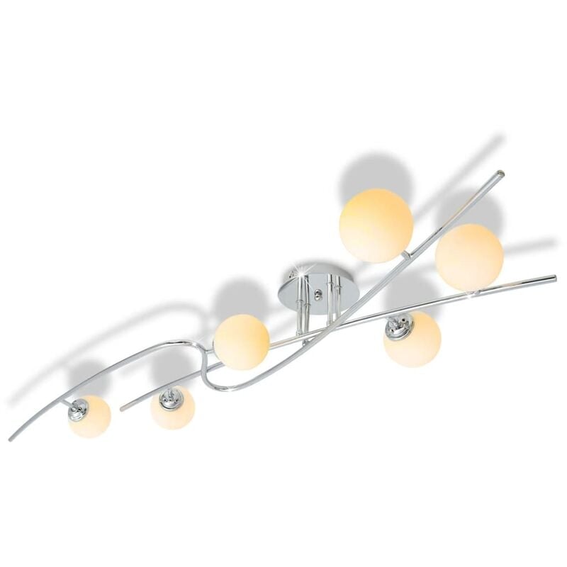 

Lámpara de techo con 6 bombillas LED G9 240 W - Blanco