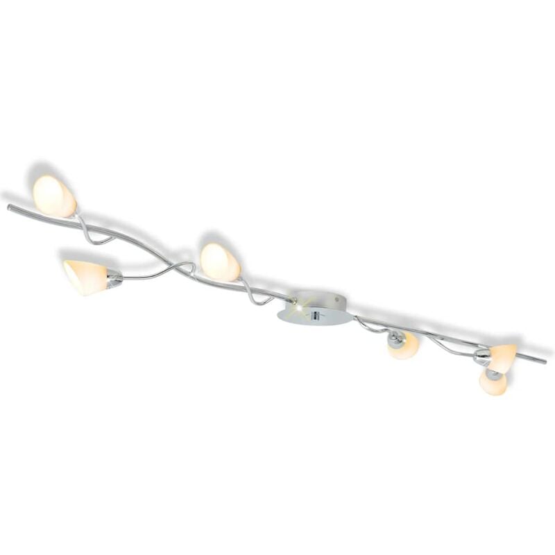 

Lámpara de techo con 6 bombillas LED G9 240 W - Blanco
