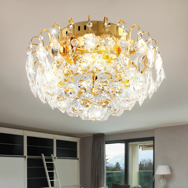 

Lámpara de techo de diseño LED, lámpara de araña GOLD K5, accesorio de iluminación de cristales