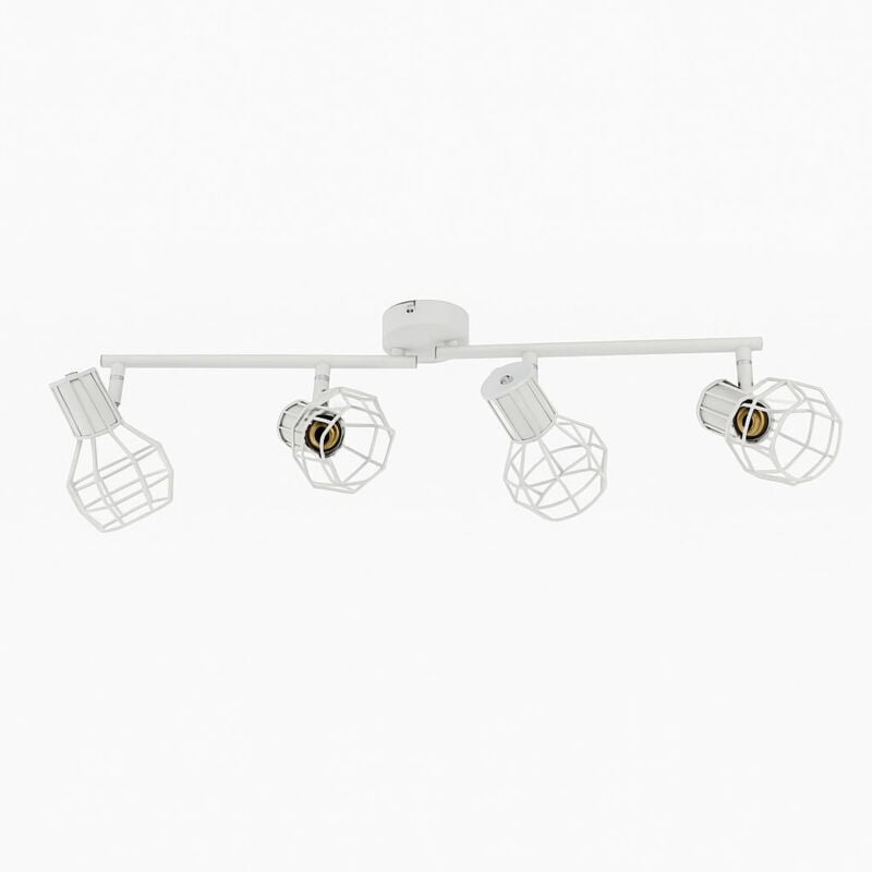 

Barcelona Led - Lámpara de techo jaula orientable 'AZOR-4' E14 | Blanco