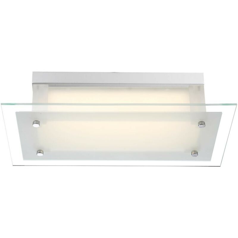 

Lámpara de techo LED de 10 vatios lámpara de techo lámpara de luz metal cromado vidrio satinado