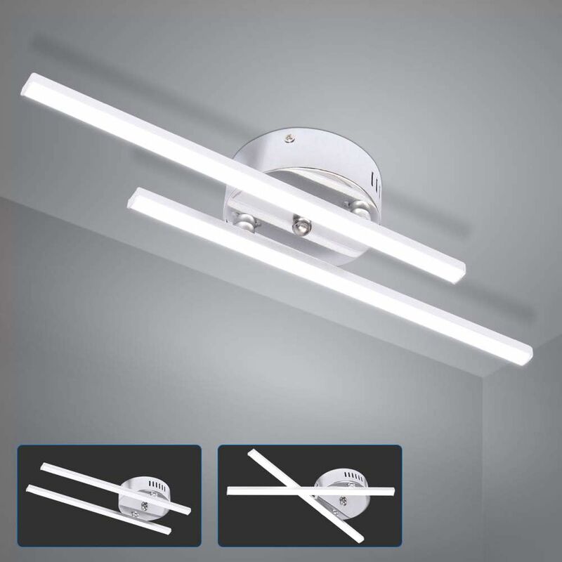 

Lámpara de techo LED, lámpara de araña de techo con diseño de tira paralela moderna de 14 W con 2 luces de tira paralelas para sala de estar,