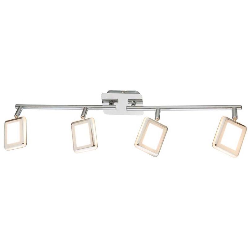 

Lámpara de techo LED Luminaria cromada Manchas Cuadradas móviles Dormitorio de estar