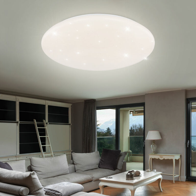 

Lámpara de techo LED Luminaria Metal Ópalo Blanco Brillo Decoración Salón Dormitorio