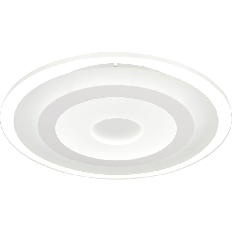 

Lámpara de techo lámpara de dormitorio lámpara de sala de estar, cambiador de color de circuito CCT, metal blanco transparente, 1x LED 36W 2190Lm