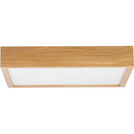 L谩mpara de techo LEJA cuadrada 305mm ROBLE para sal贸n cocina ba帽o ESTILO