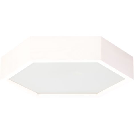 L谩mpara de techo LEJA hexagon 375 blanca para sal贸n, cocina, ba帽o, ESTILO