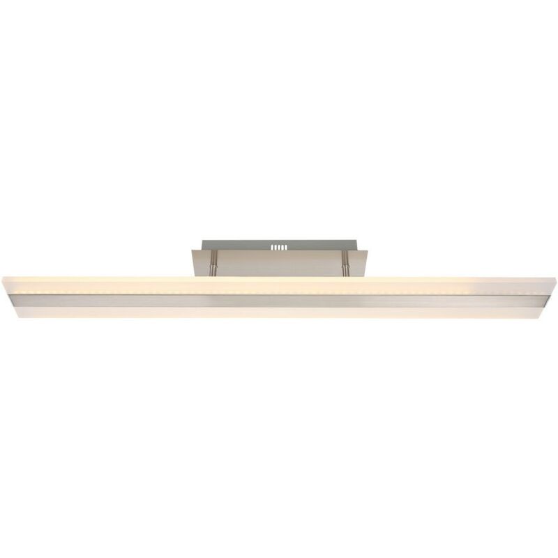 

Lámpara de techo Lámpara de salón Lámpara de techo LED plateada Lámpara de mesa de comedor, fabricada en aluminio con pantalla satinada, 1x 28W 1x