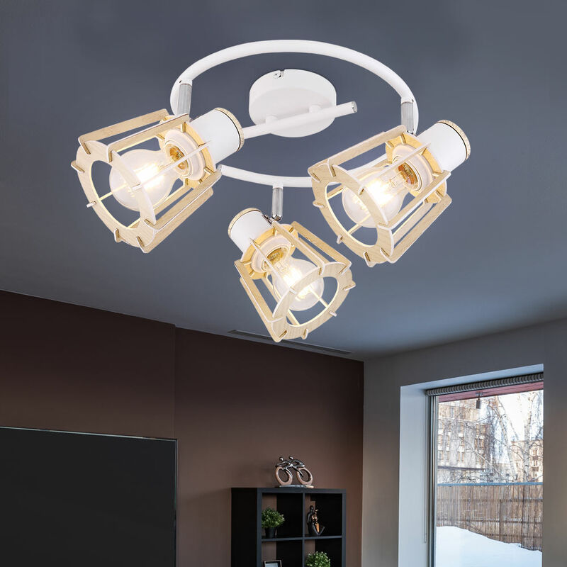 

Lámpara de techo lámpara redonda iluminación diseño de madera sala de estar dormitorio