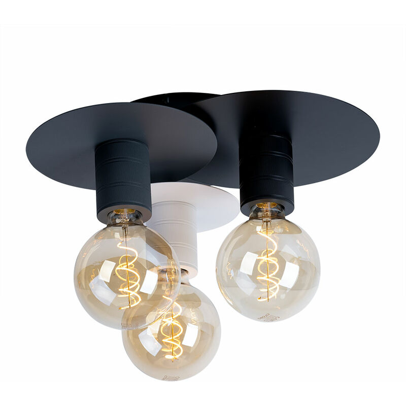 

Lámpara de techo luminaria metal grafito negro iluminación salón dormitorio
