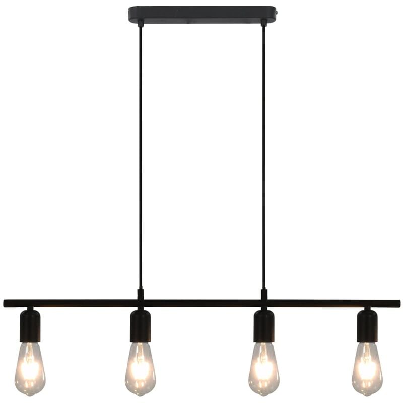 

Lámpara de techo negra 80 cm E27 - Negro