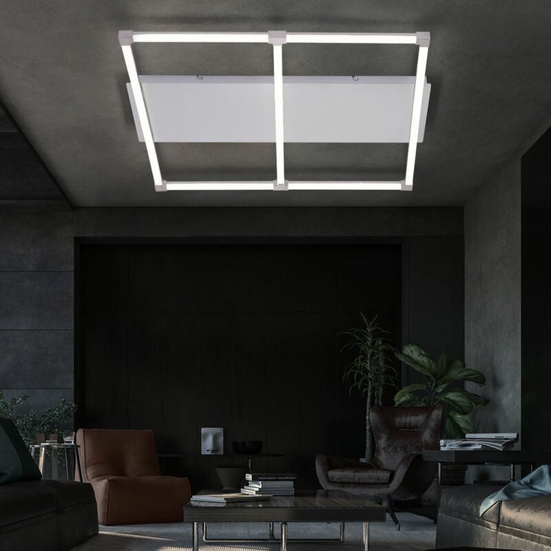 

Lámpara de techo para sala de estar lámpara de techo moderna para sala de estar LED, diseño de varilla, metal, 1x LED 25W 1300Lm blanco cálido, L x