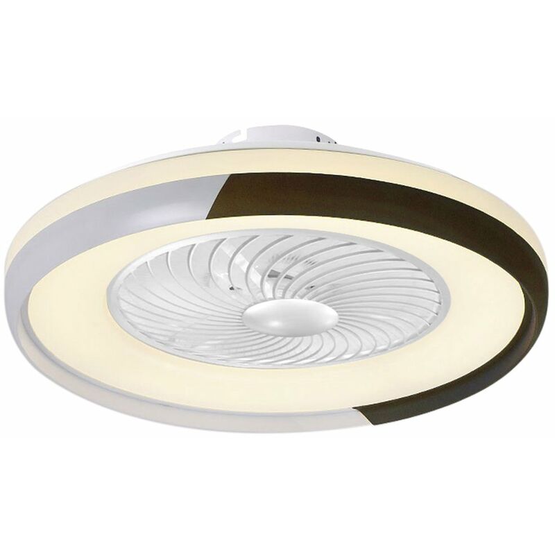 

Happyshopping - Lampara de ventilador de techo moderna, con control remoto, luz de 3 colores, viento de 3 velocidades, ventiladores de techo de 50